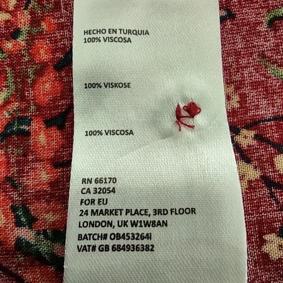 Anthropologie Maeve Size S Floral Viscose Longsleeve Top Shirt Tunic - Picture 9 of 10